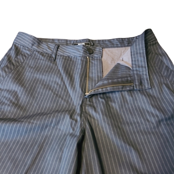 Ripcurl live the search black gray striped business casual men's chino shorts - Picture 3 of 11